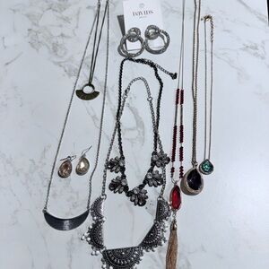 Silver and Gold Jewelry Set
